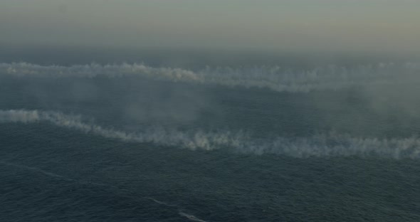Aerial shot, day, slow fly towards Hollywood sign, neighborhood underneath, drone alt