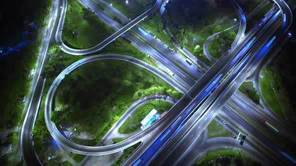 4K : footage hyperlapse expressway for transportation concept. alt