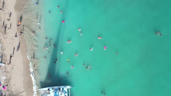 Top Down Aerial Waikiki Beach 4 K