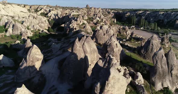 Cappadocia Hills And Towers Aerial View 17