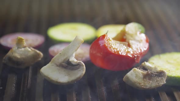 Cooking Vegetables on Grill alt