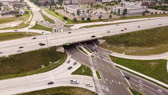 First Diverging Diamond Interchange (DDI)  At I-75 and 14 Mile Road In Madison Heights and Troy Mich alt