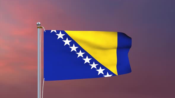 Bosnia And Herzegovina Flag 4k alt