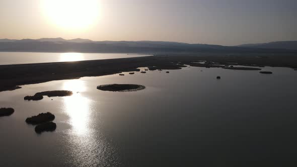 Aerial Sunset Over Delta alt