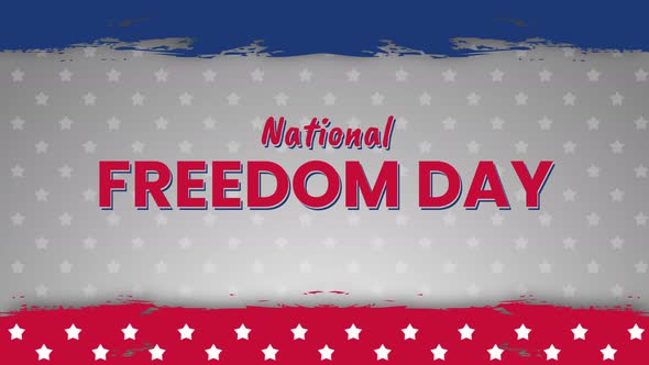 White background National Freedom Day in 4K