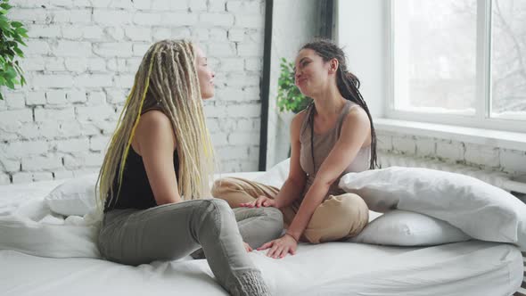 Cheerful Girls Having Fun Gathered Together