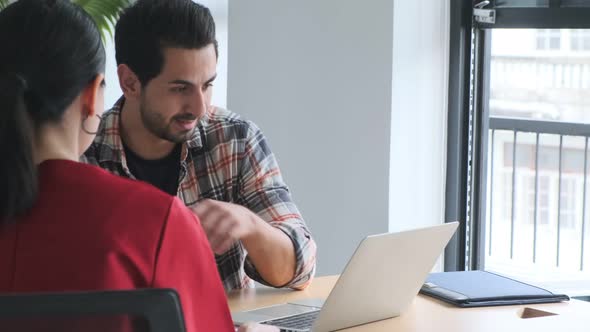 meeting consult work together with fun and happiness  in workplace alt