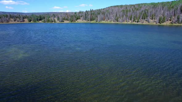 Drone footage of Lyman Lake in Utah alt
