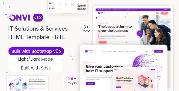 Onvi - Technology Solutions & IT Services HTML Template