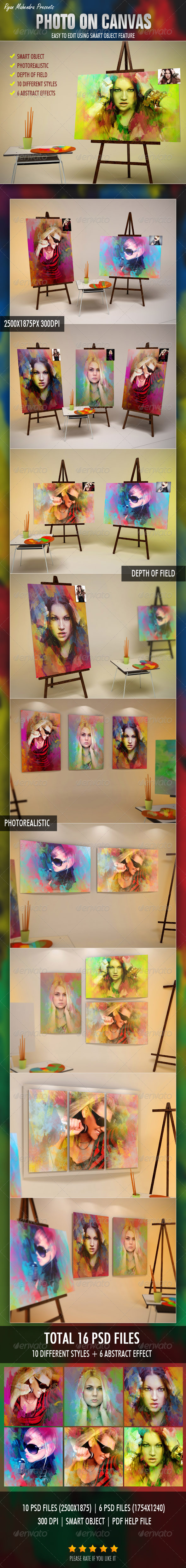 Photo On Canvas - Photo Templates Graphics