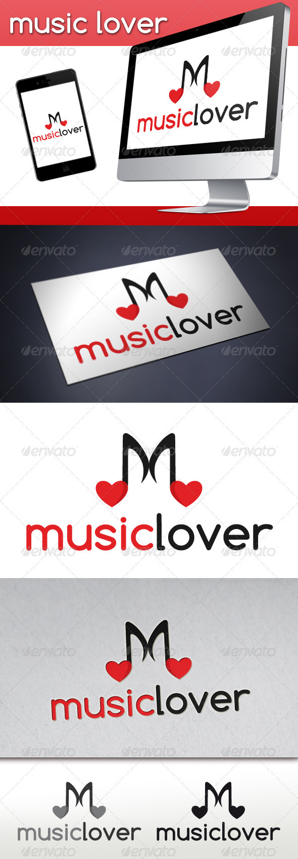 Love Music Logo - Symbols Logo Templates