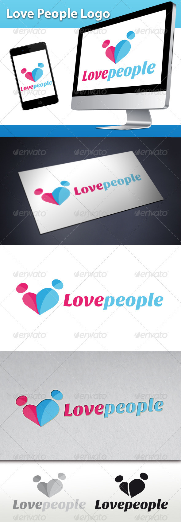 Love People Logo - Humans Logo Templates