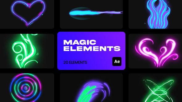 Cartoon Magic VFX for After Effects Elements template preview