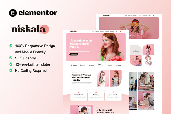 Niskala - Feminine Business Elementor Template Kit