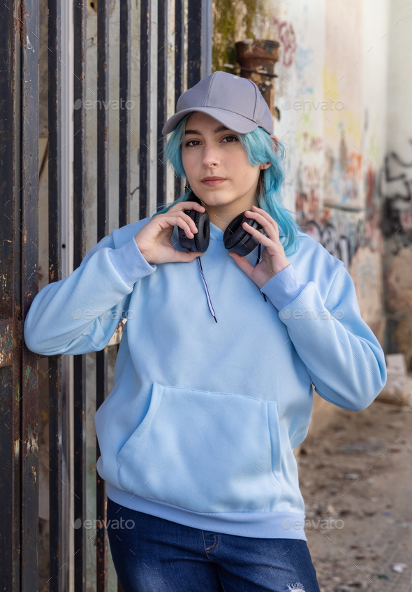 Baby blue best sale hoodie girl