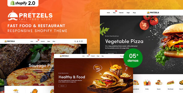Pretzels – Fast Food & Restaurant Responsive Shopify Theme