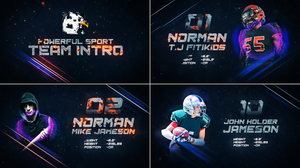 Sports Team Intro // Sport Player Introducing // Cinematic Action Sports