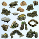 Mountain Terrain Rock Stone Wall Cliff Environment Game Assets