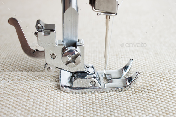 Modern sewing machine foot and item of clothing