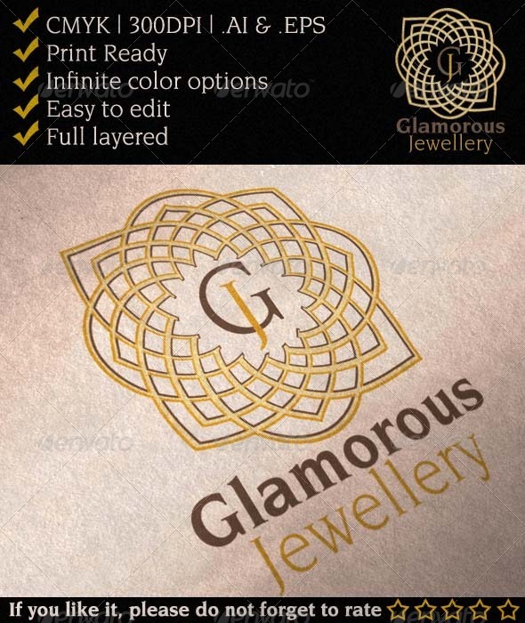 Glamorous Jewelry Gallery Logo - Abstract Logo Templates
