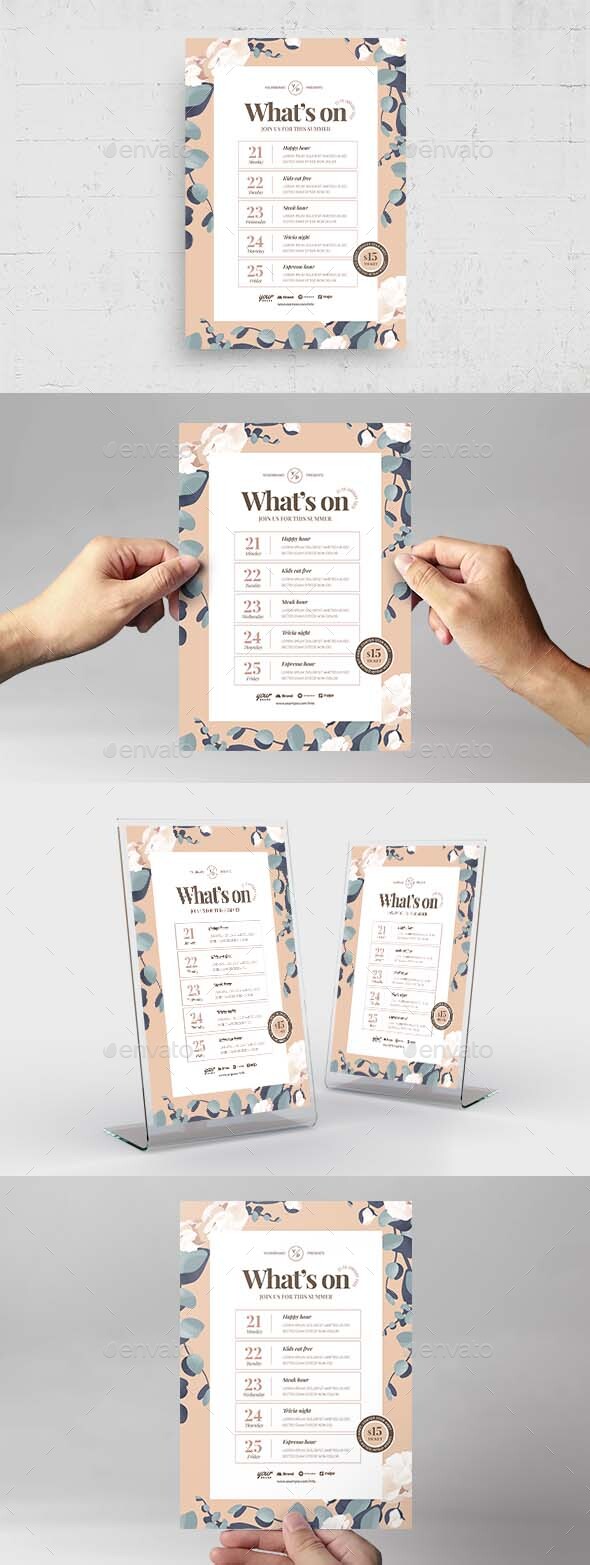 Elegant What's On Poster Template