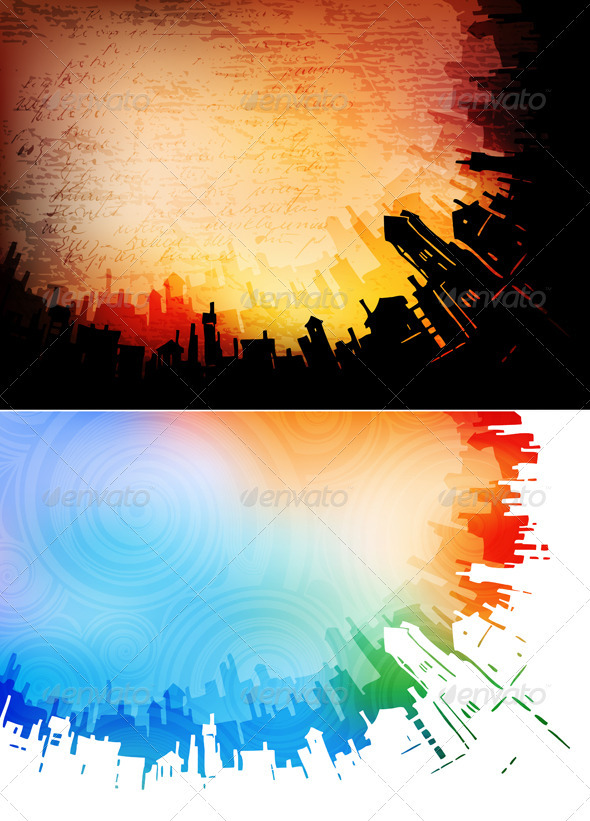 Urban backgrounds - Buildings Objects