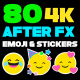 Emoji And Social Media Stickers 4K Pack - VideoHive Item for Sale