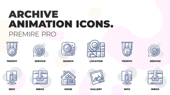 Archive and information - Animation Icons (MOGRT)