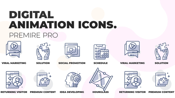 Digital marketing - Animation Icons (MOGRT)