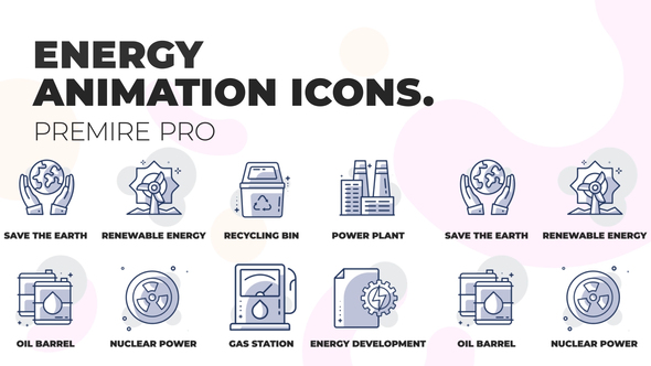 Energy & Power  - Animation Icons (MOGRT)