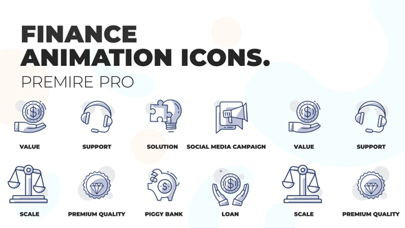 Finance & Business - Animation Icons (MOGRT)