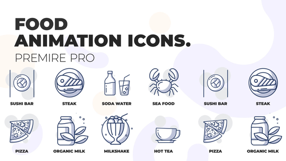 Food & Drinks - Animation Icons (MOGRT)