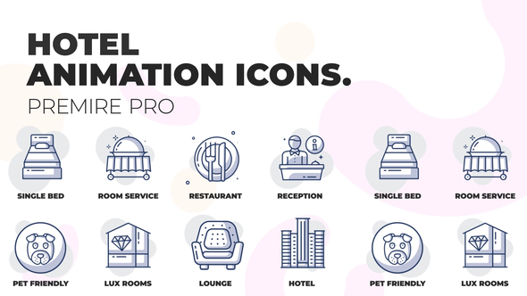 Hotel services - Animation Icons (MOGRT)