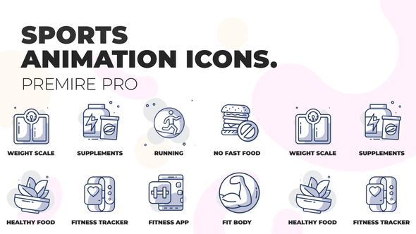 Sports & Fitness - Animation Icons (MOGRT)