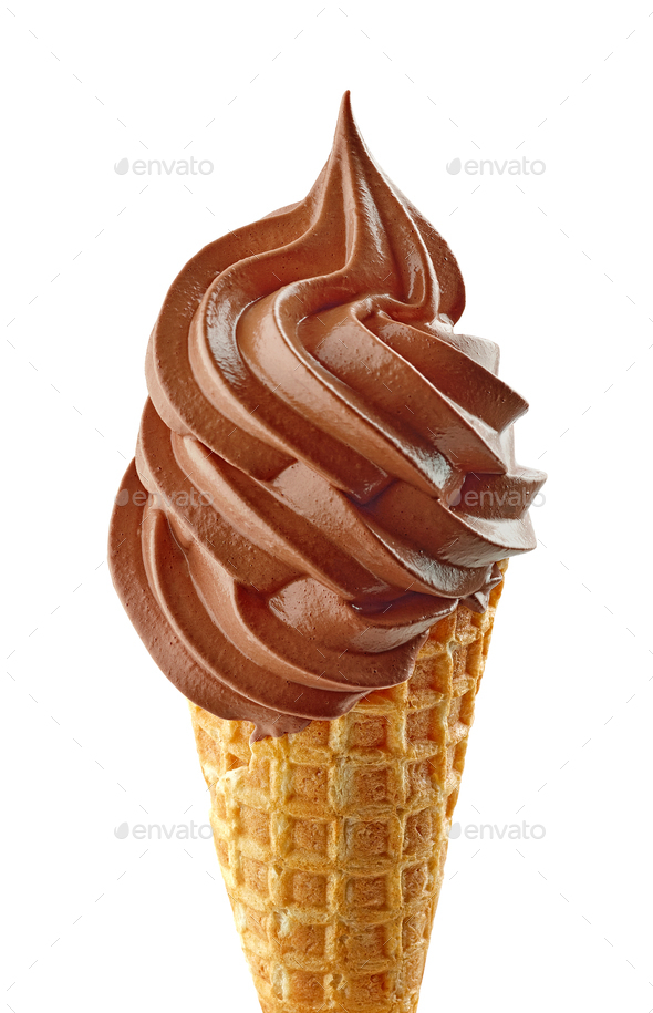 chocolate ice cream cone swirl