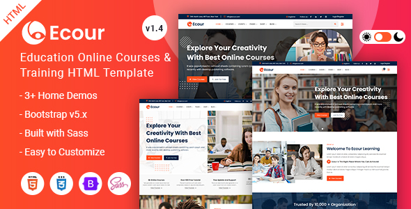 Exceptional Ecour - Education Courses & Training HTML Template