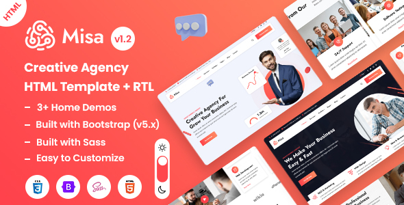 Misa - Creative Business Agency Bootstrap 5 Template