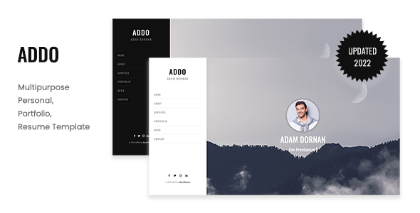 Extraordinary ADDO - Multipurpose Personal, Portfolio and Resume Template