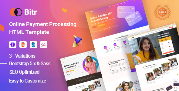 Bitr – Banking & Payment Processing HTML Template