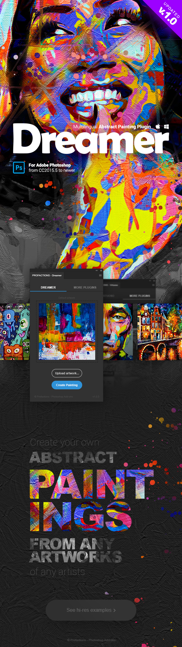 Abstract Painting Generator - Dreamer - Photoshop Plugin