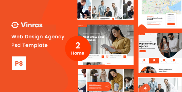 Vinras-Digital Agency PSD Template