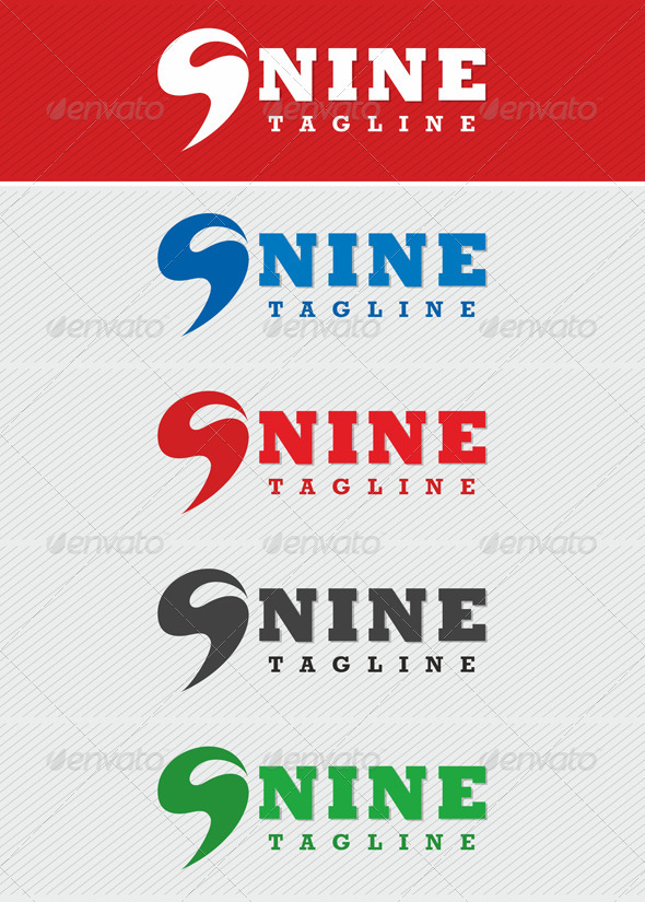 Nine - Logo - Numbers Logo Templates