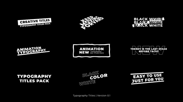 Typography Titles | AE Titles template preview