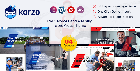 Karzo – Car Service & Washing WordPress Theme