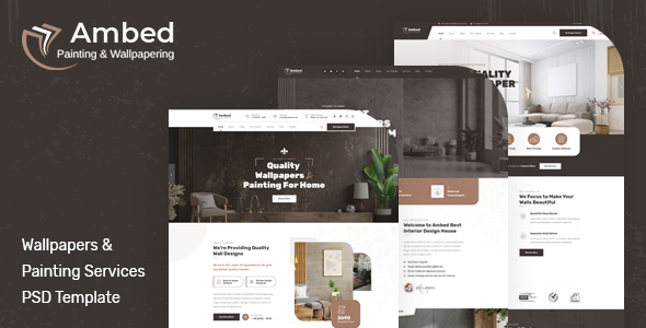 Ambed - Wallpapers & Painting Services PSD Template