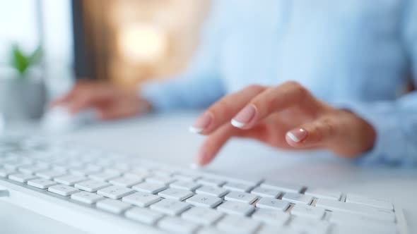 Female Hands Typing Credit Card Number on Computer Keyboard. Woman Making Online Purchase. Online alt