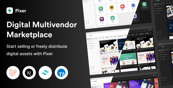 Pixer – React Laravel Multivendor Digital  Marketplace
