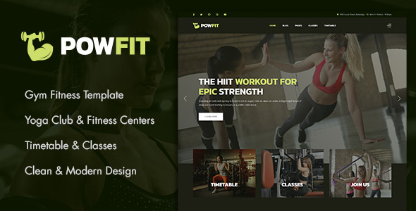 PowFit – Gym Fitness Joomla Template