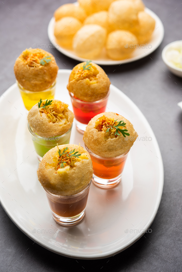 Panipuri shot or Golgappa Shots Stock Photo by stockimagefactory ...