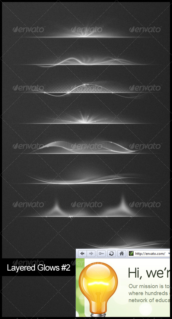 Layered Glows vol.2 - Web Elements
